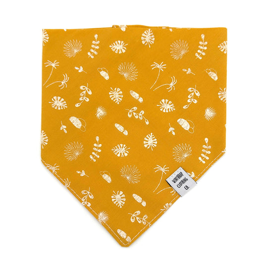 Botanical Dog Bandana - Mustard