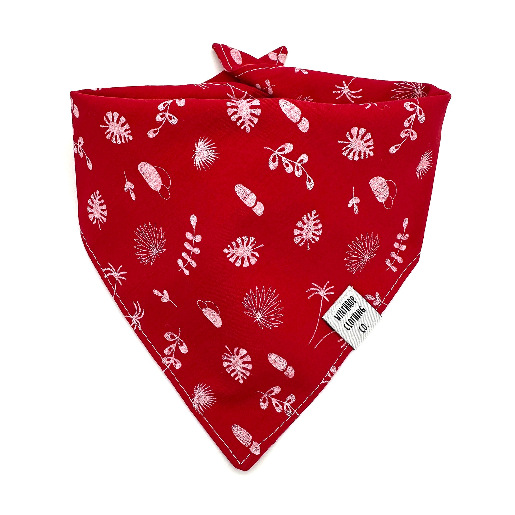 Botanical Dog Bandana - Red