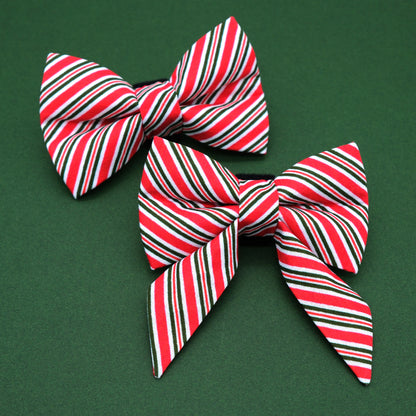 Candy Stripe Sailor Dog Bow