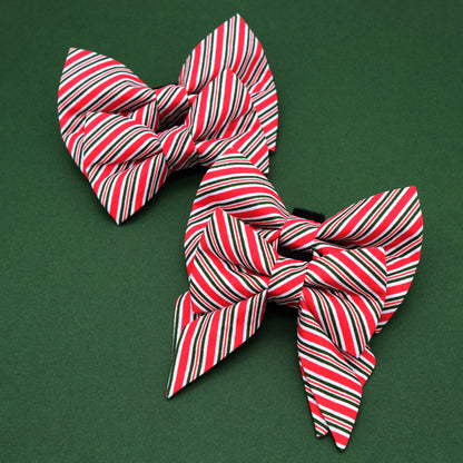 Candy Stripe Sailor Dog Bow