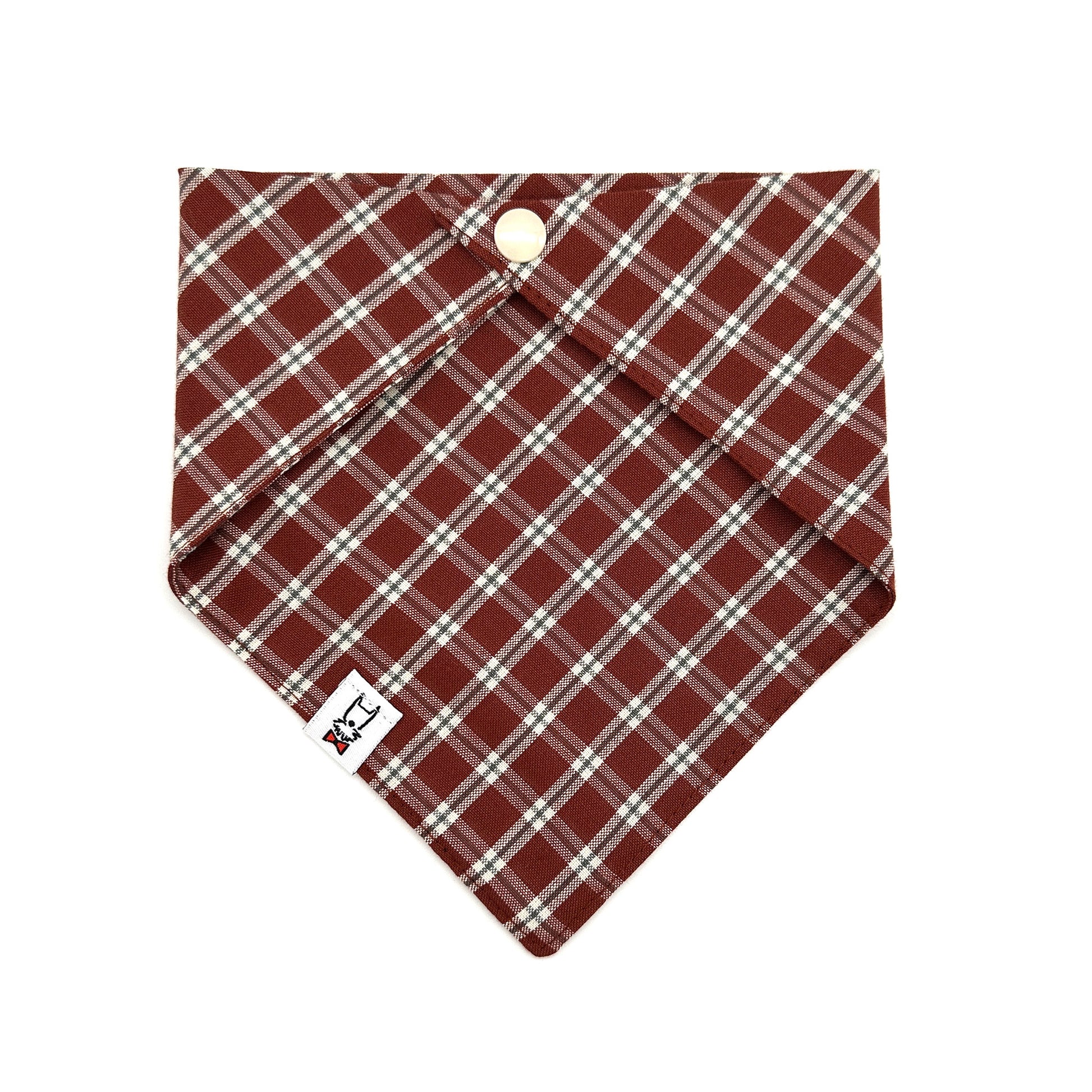 Chestnut Plaid Dog Bandana