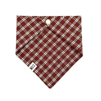 Chestnut Plaid Dog Bandana