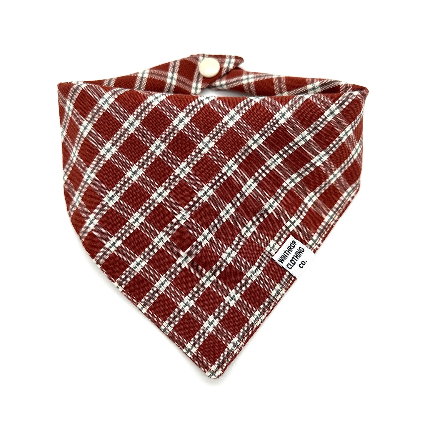 Chestnut Plaid Dog Bandana