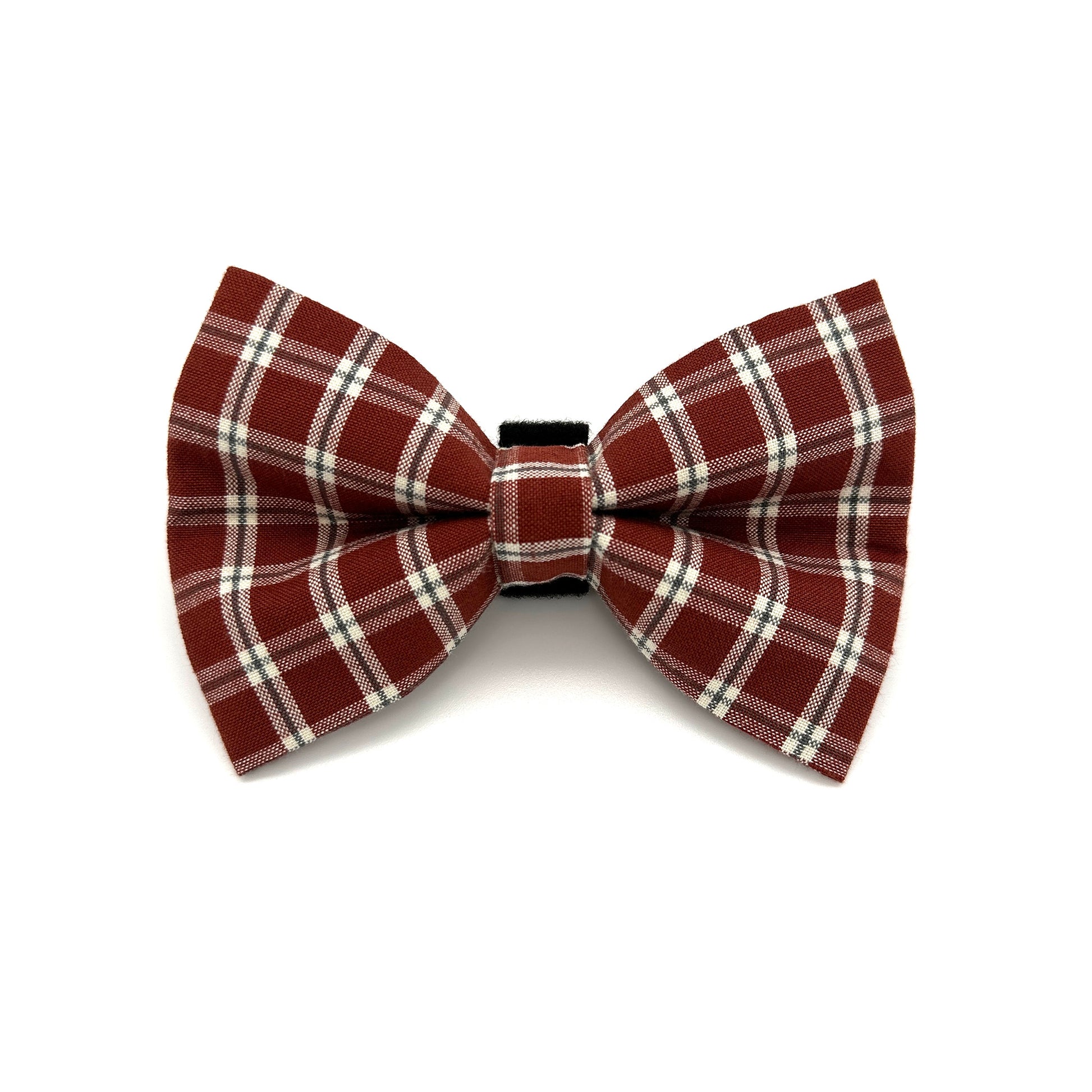 Chestnut Plaid Dog Bow Tie