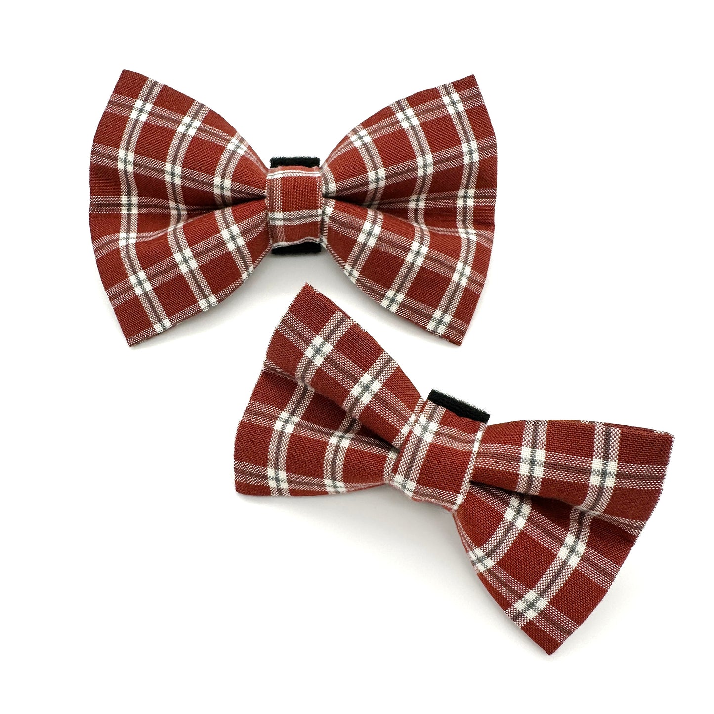 Chestnut Plaid Dog Bow Ties