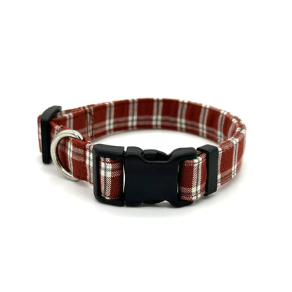 Chestnut Plaid Dog Collar