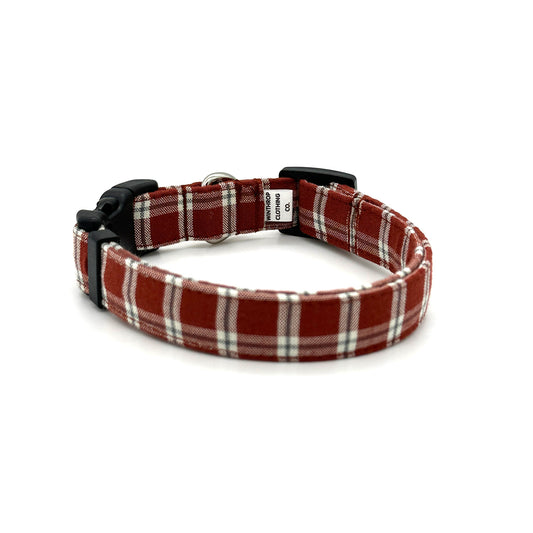 Chestnut Plaid Dog Collar