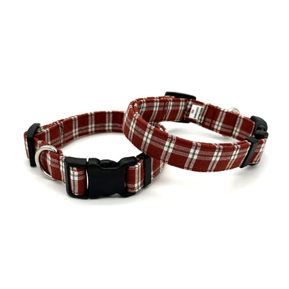 Chestnut Plaid Dog Collar