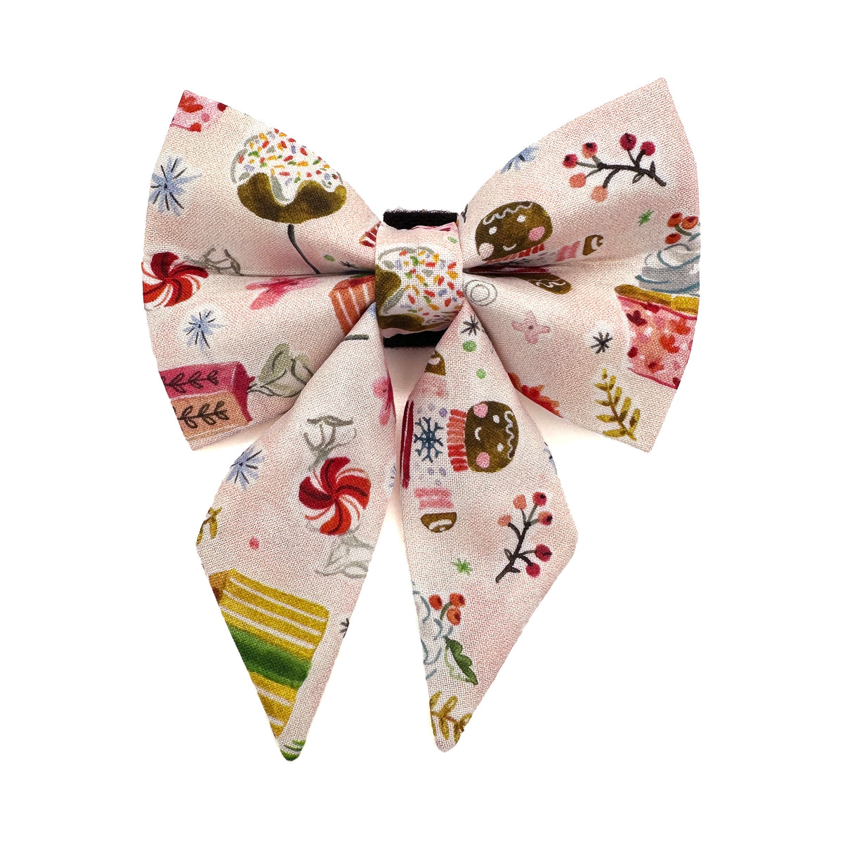 Christmas Candy Sailor Dog Bow