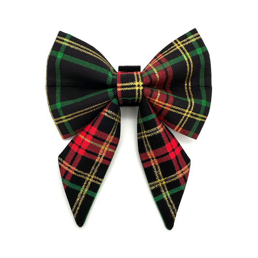 Christmas Sparkle Sailor Dog Bow 