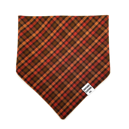 Cider Plaid Dog Bandana 