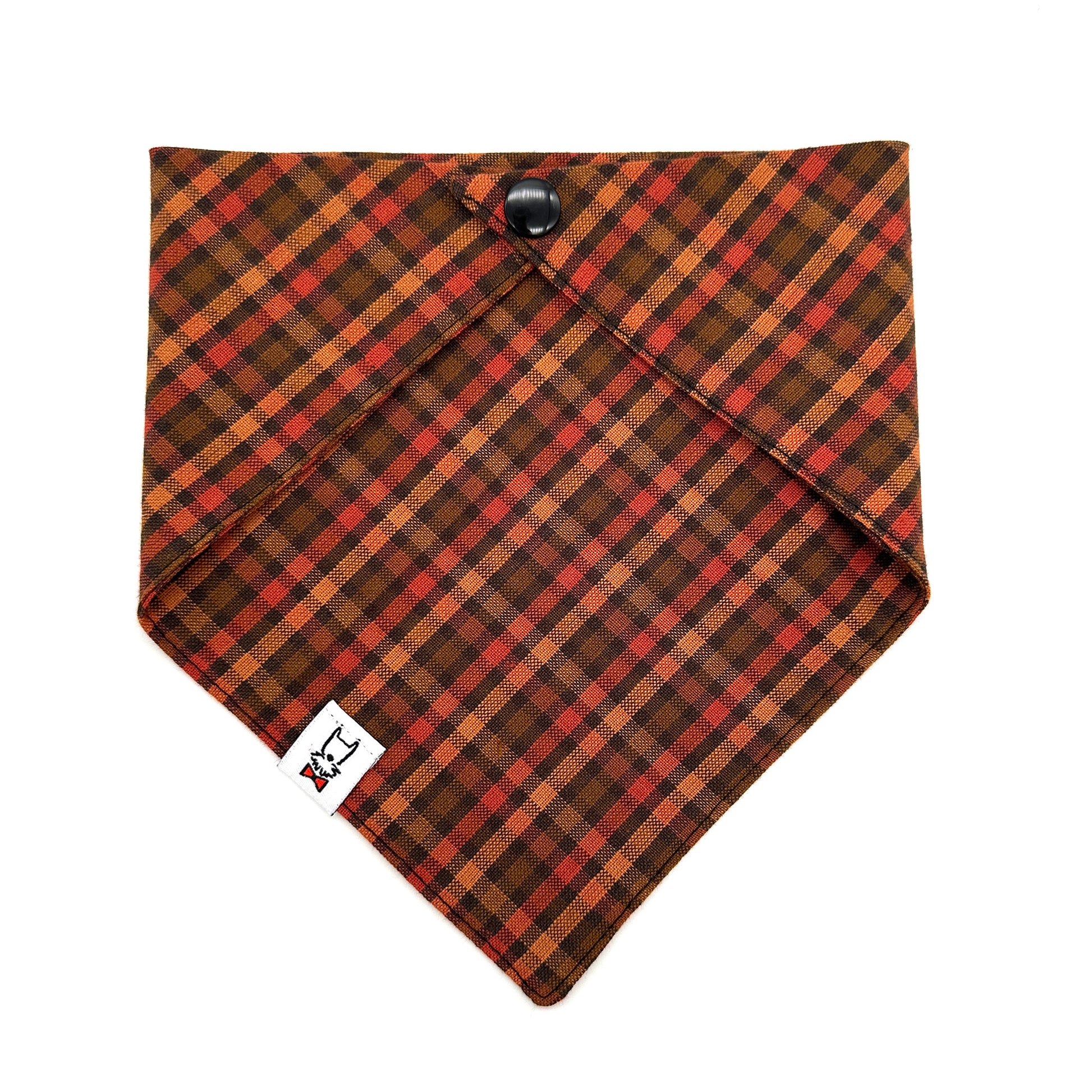 Cider Plaid Dog Bandana 