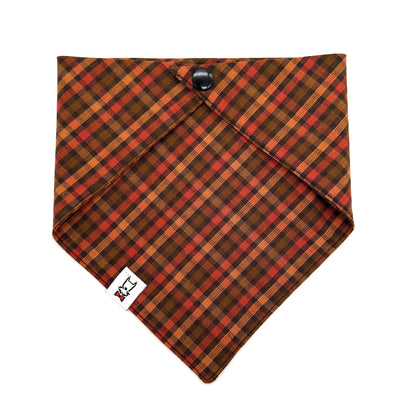 Cider Plaid Dog Bandana 