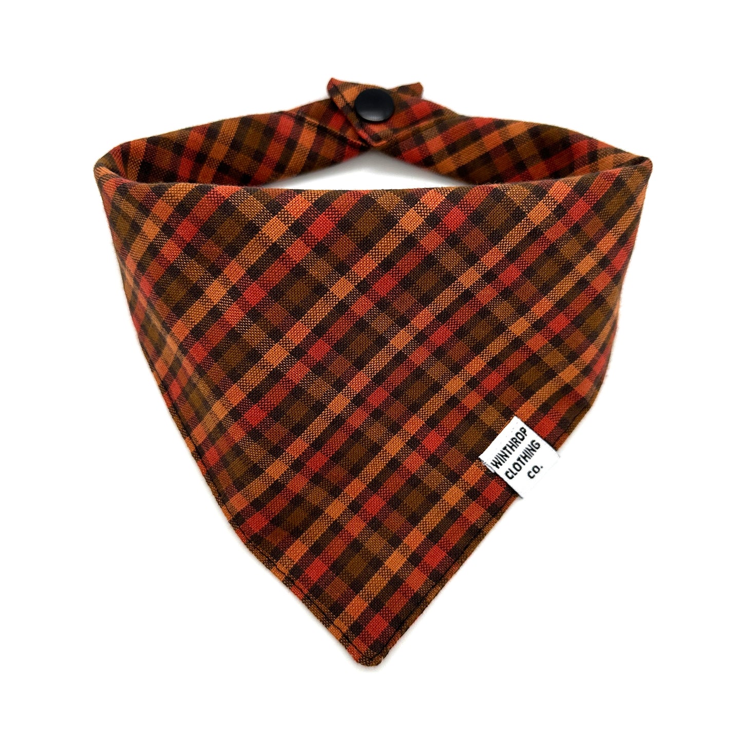 Cider Plaid Dog Bandana 