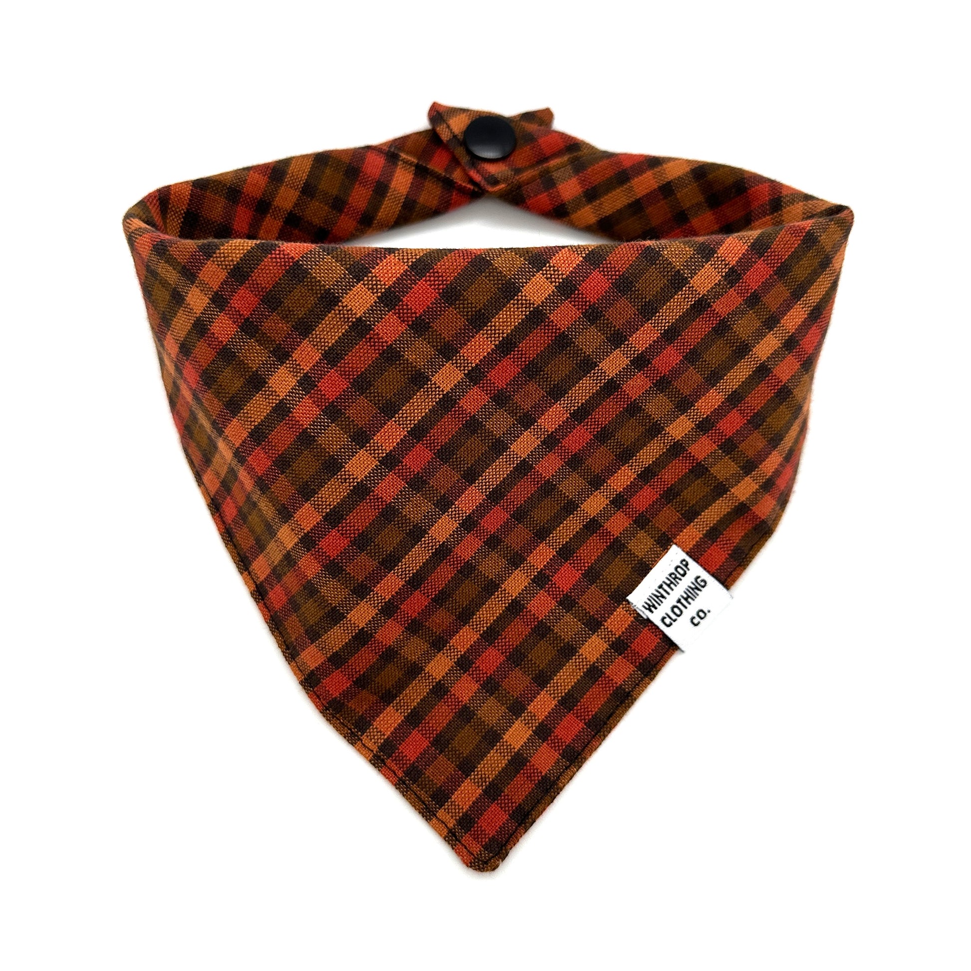 Cider Plaid Dog Bandana 