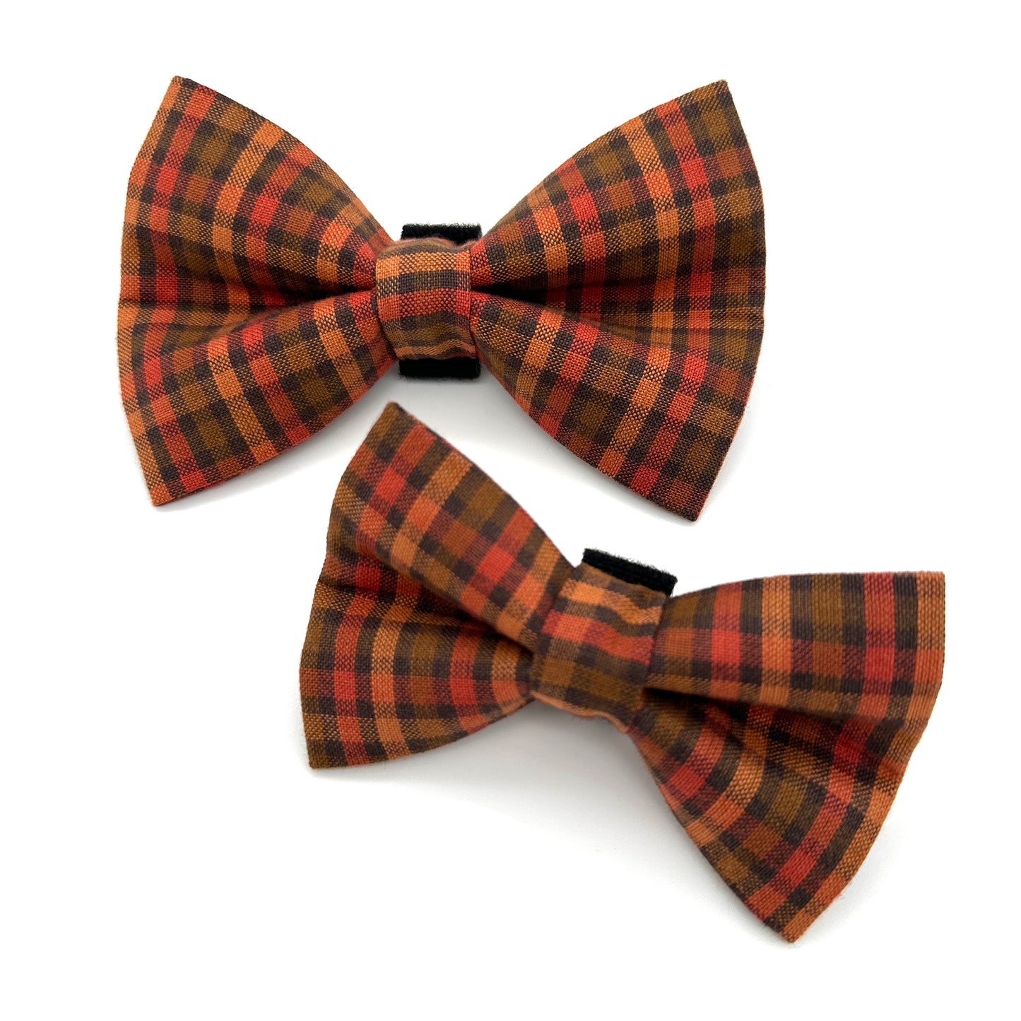 Cider Plaid Dog Bow Tie
