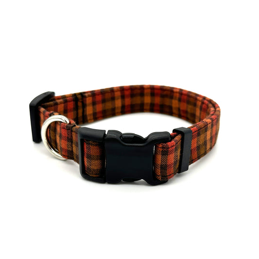 Cider Plaid Dog Collar