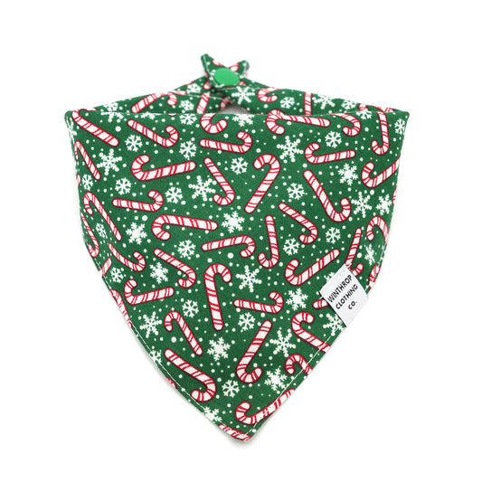 Candy Cane Dog Bandana 
