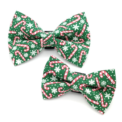 Candy Cane Dog Bow Tie
