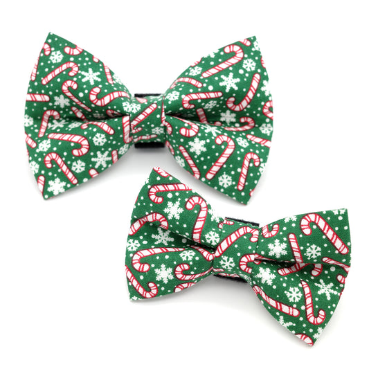 Candy Cane Dog Bow Tie