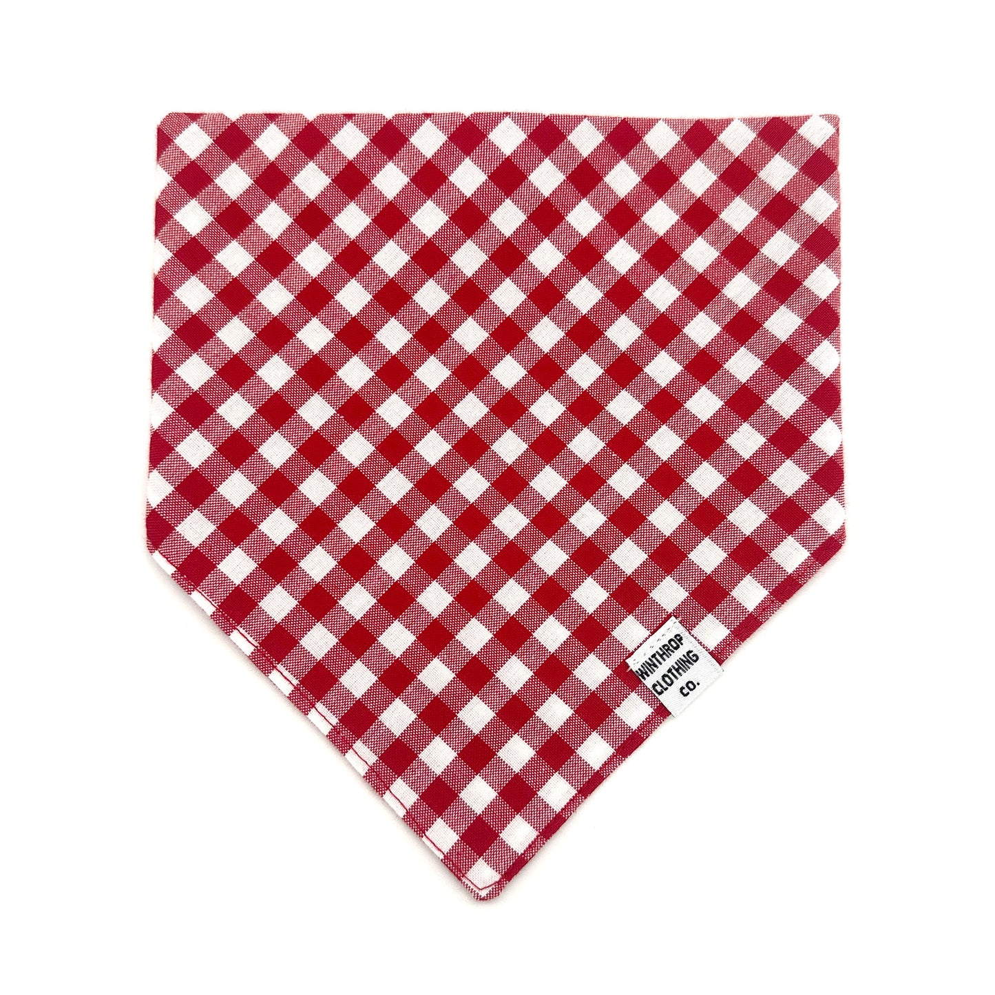 Crimson Gingham Dog Bandana