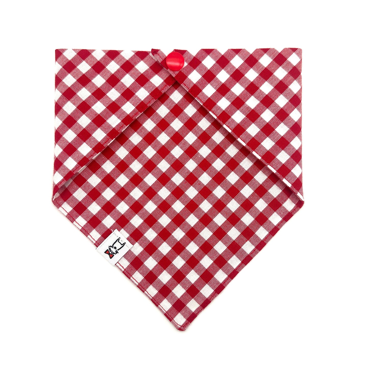 Crimson Gingham Dog Bandana