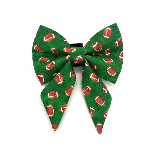 Football Sailor Dog Bow 