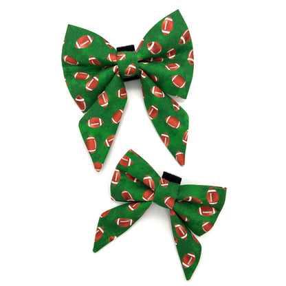 Football Sailor Dog Bow 