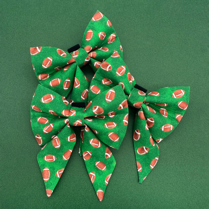 Football Sailor Dog Bow 
