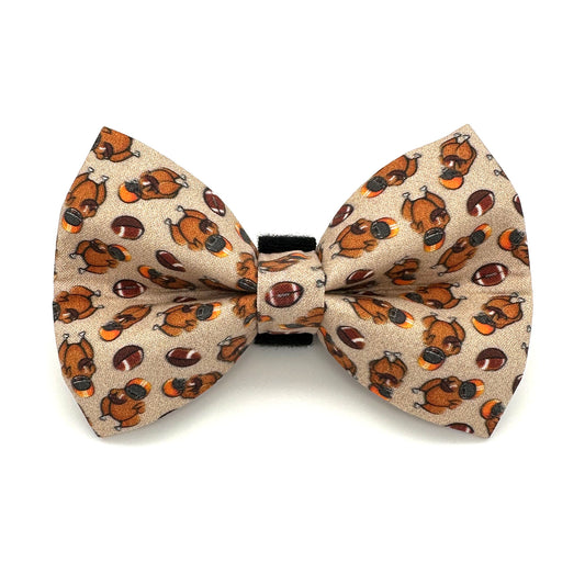 Football Turkey Dog Bow Tie