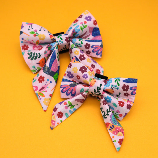 Fiesta Bird Sailor Dog Bow