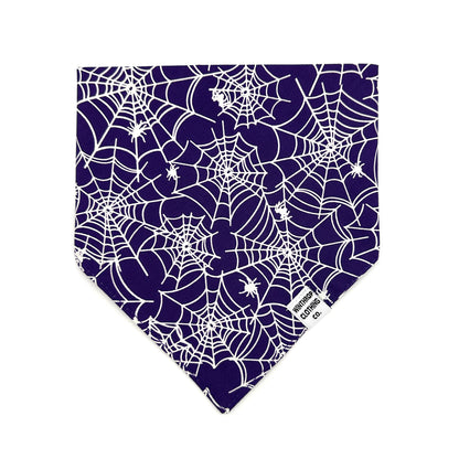Glow-in-the-Dark Spider Web Dog Bandana