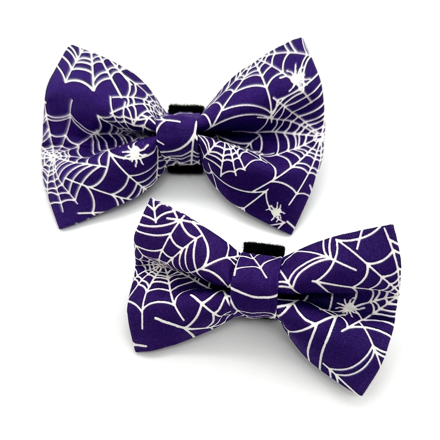 Glow-in-the-Dark Spider Web Dog Bow Tie 