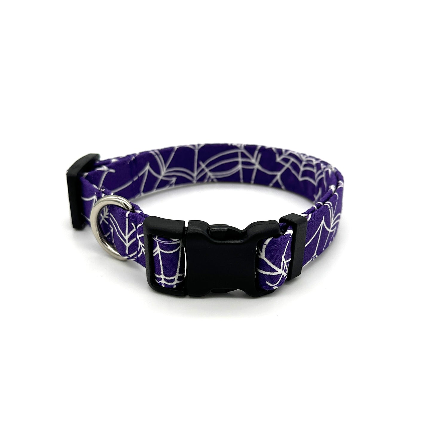 Glow-in-the-Dark Spider Web Dog Collar