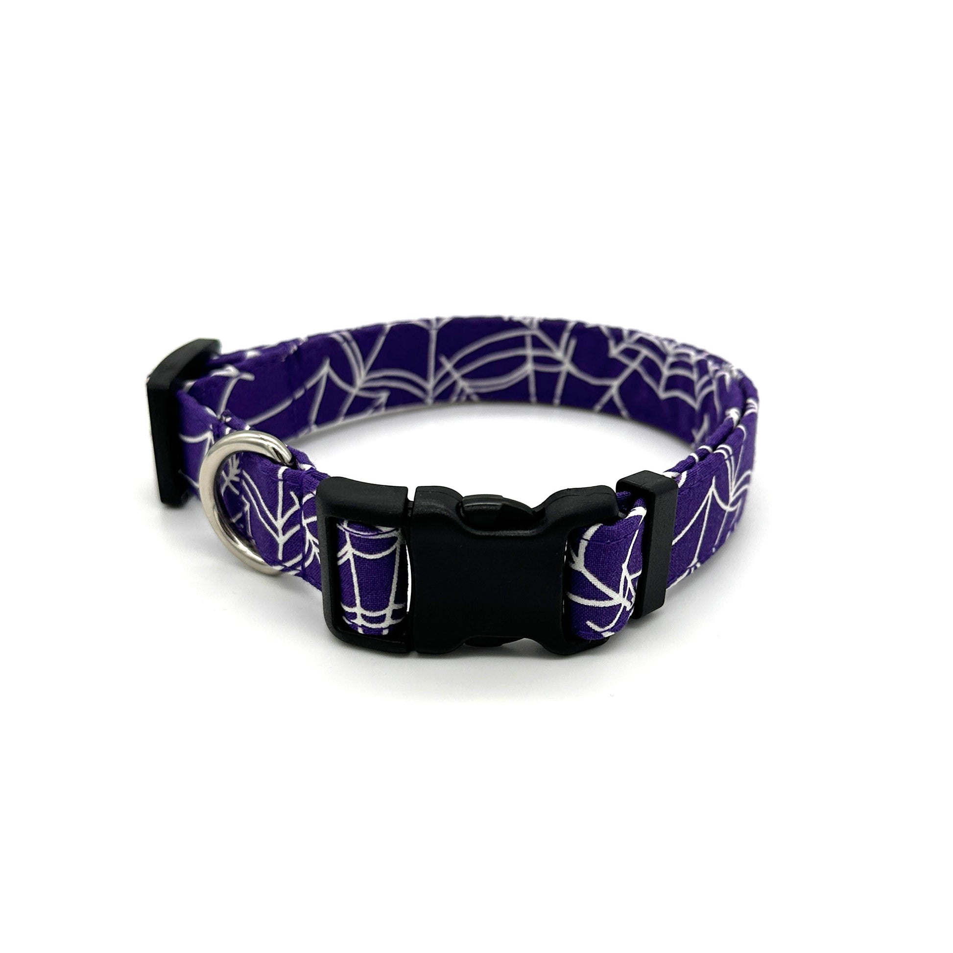 Glow-in-the-Dark Spider Web Dog Collar