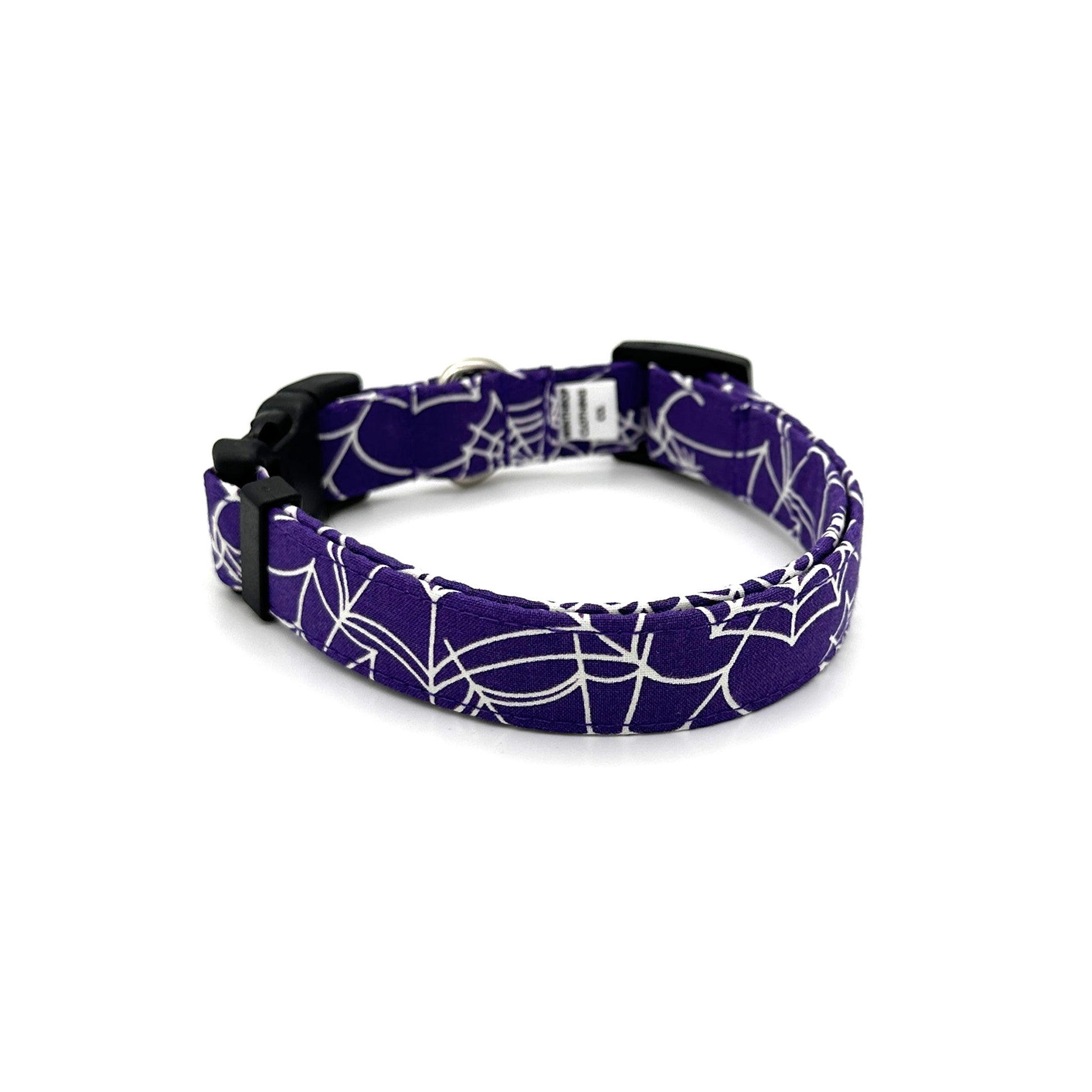 Glow-in-the-Dark Spider Web Dog Collar