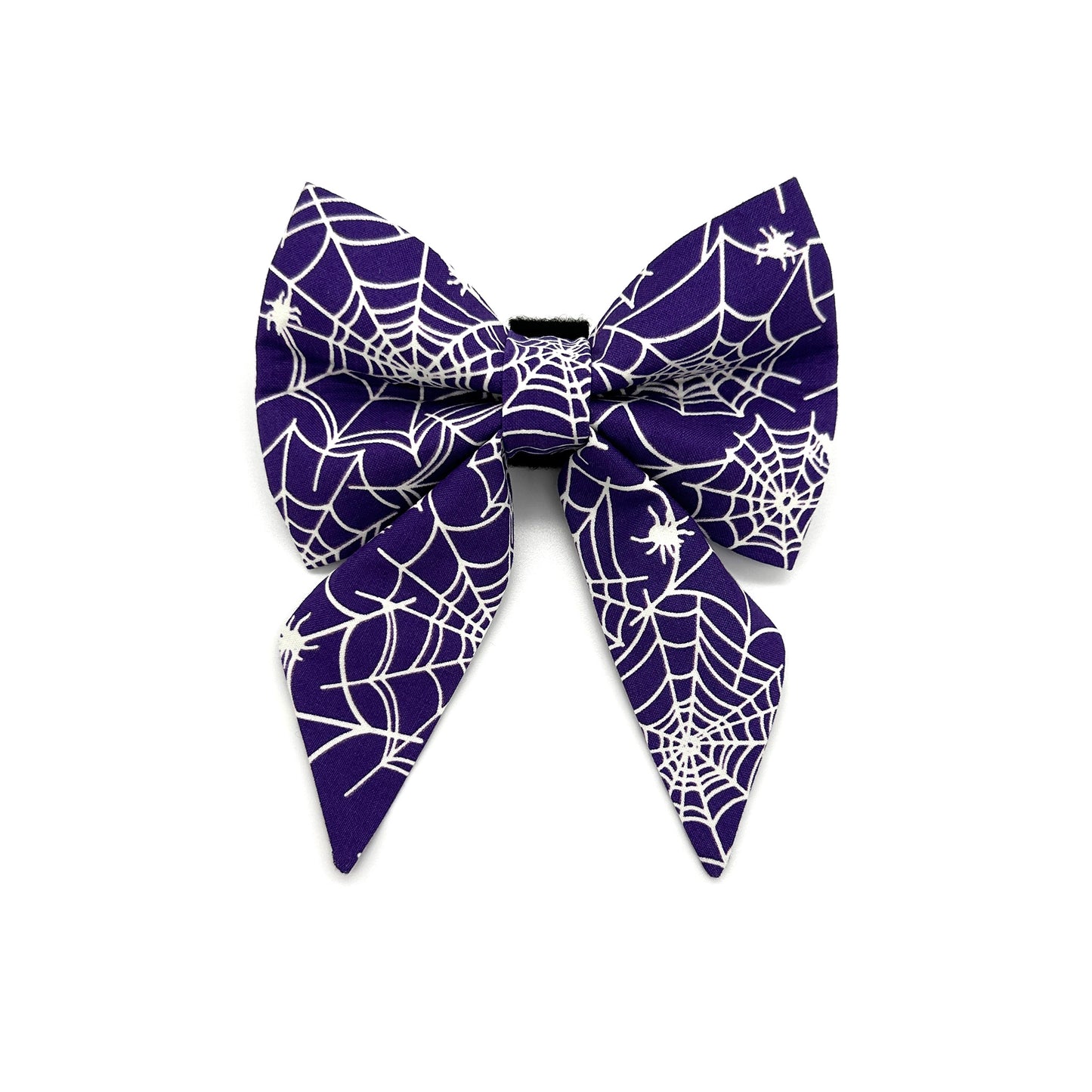 Glow-in-the-Dark Spider Web Sailor Dog Bow