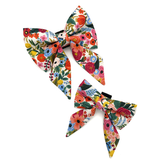 Garden Party Sailor Dog Bow 