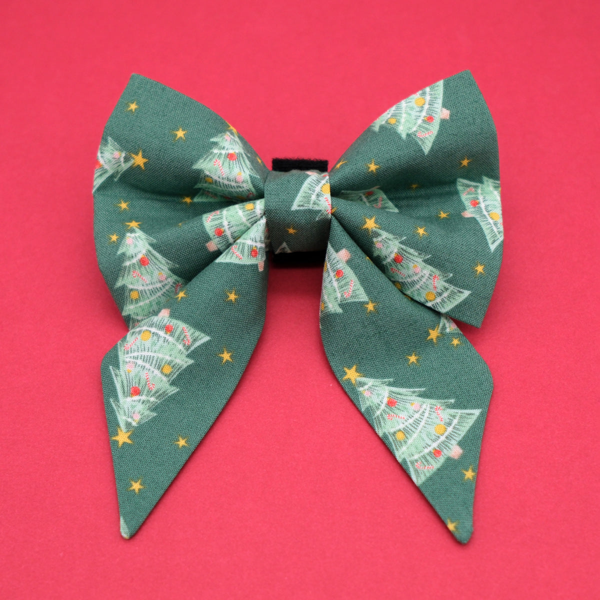 Green Christmas Tree Sailor Dog Bow 