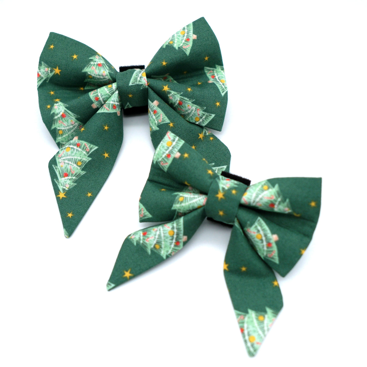 Green Christmas Tree Sailor Dog Bow 