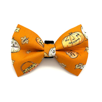 Halloween Pumpkin Dog Bow Tie 
