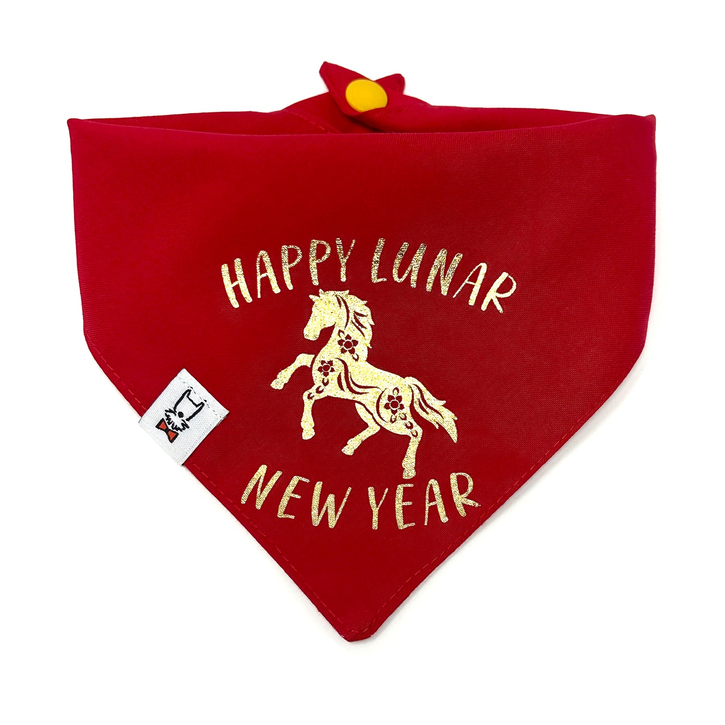 Happy Lunar New Year Horse Dog Bandana