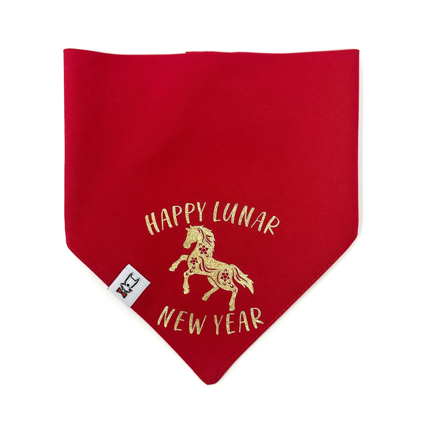 Happy Lunar New Year Horse Dog Bandana