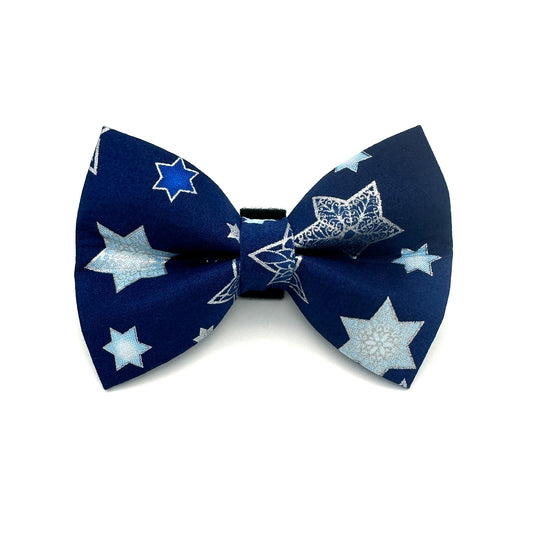 Hanukkah Stars Dog Bow Tie