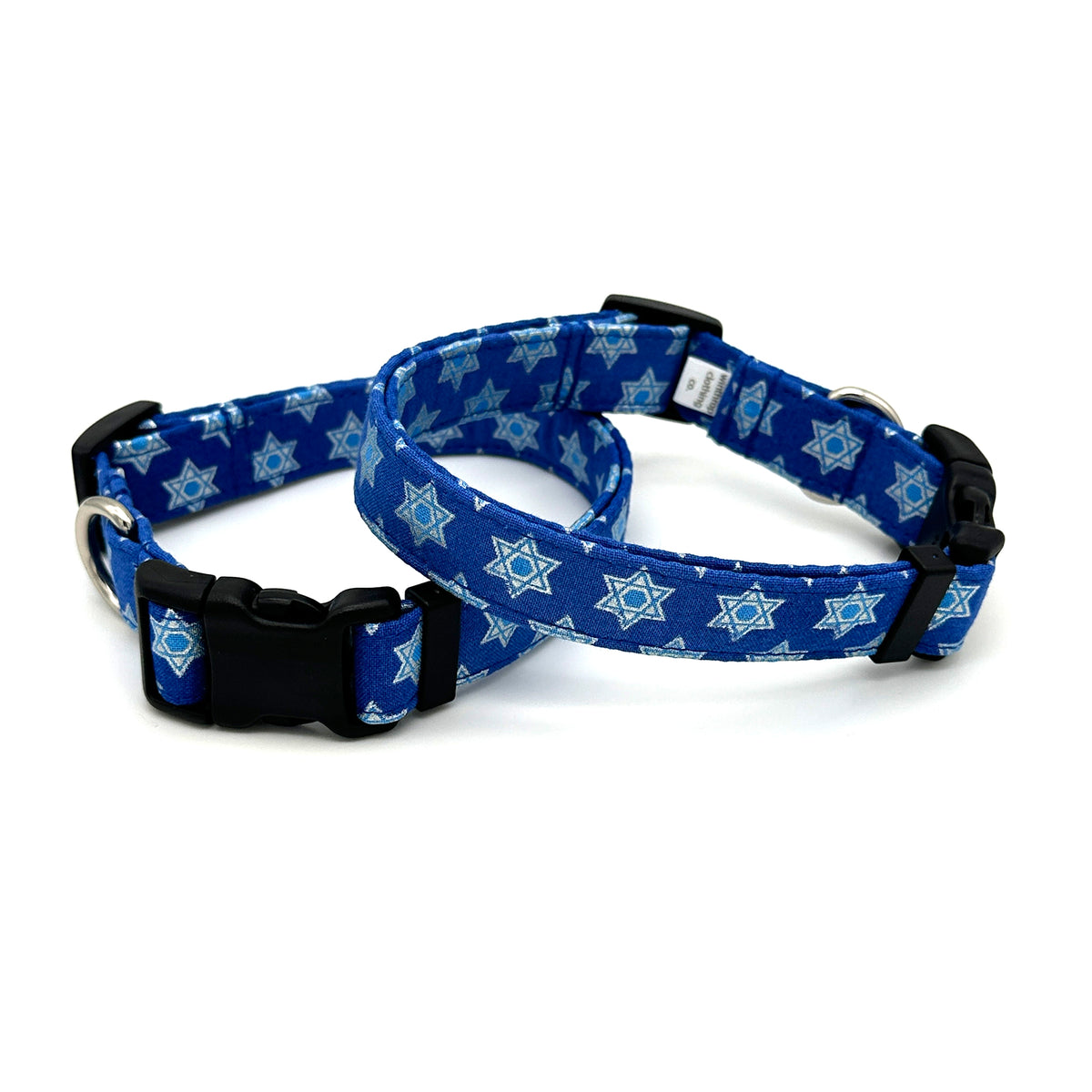 Hanukkah Blue Dog Collar 