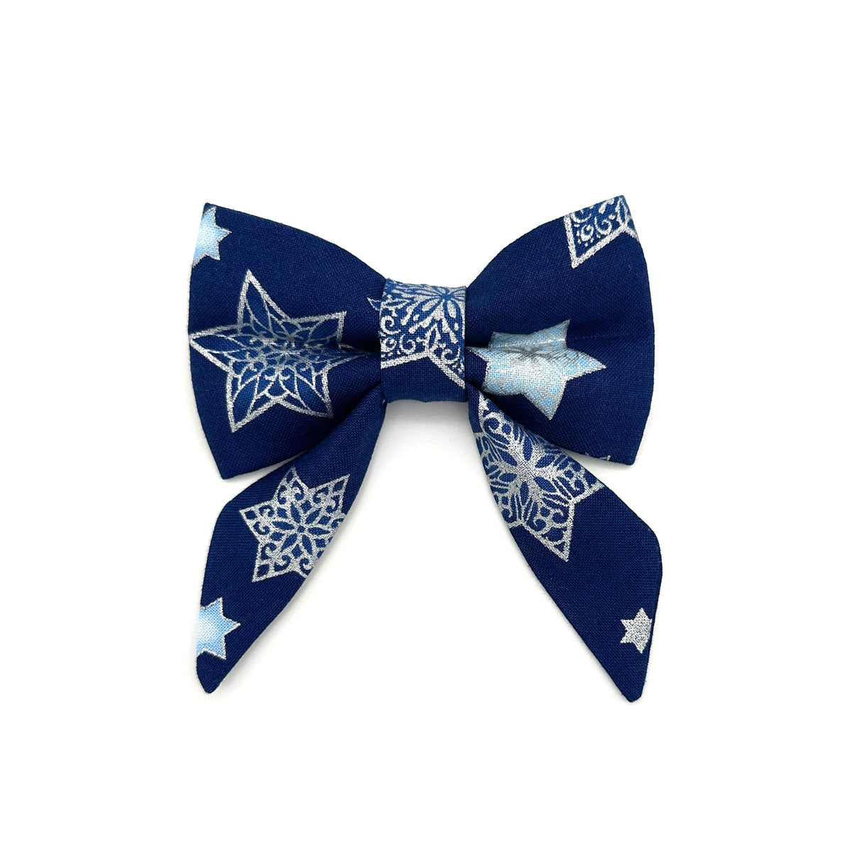Hanukkah Stars Sailor Dog Bow