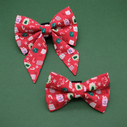 Holiday Mugs Sailor Dog Bows