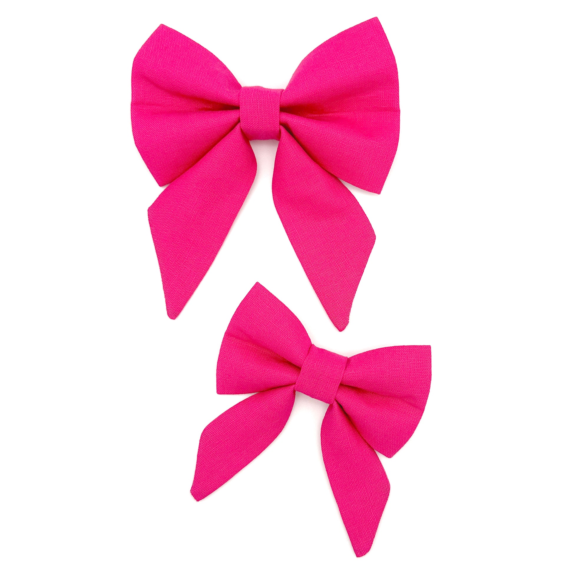 Hot Pink Sailor Dog Bow