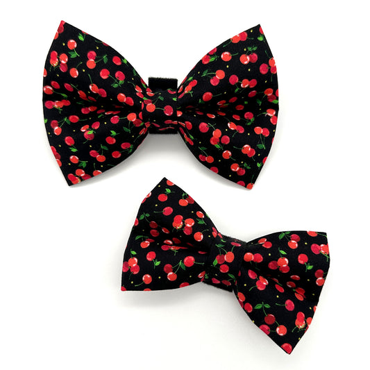 Mon Cheri Cherry Dog Bow Tie