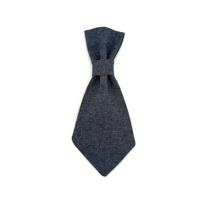 Navy Chambray Dog Tie 